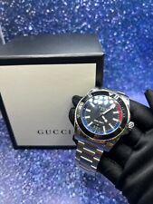 Reloj deportivo de cuarzo Gucci Dive para hombre 45 mm esfera negra y roja - RÁPIDO P&P YA136212 segunda mano  Embacar hacia Mexico