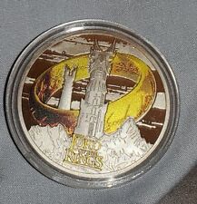 Lord of the Rings Silver & Gold Coin Hobbit Middle Earth Castle Mordor Fantasy for sale  SALFORD