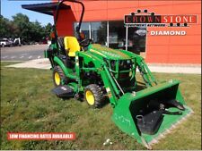 2021 JOHN DEERE 1025R TRACTOR W/LOADER,BACKHOE&MOWER, 130HRS, HYDRO,4WD, 23.9HP , used for sale  USA