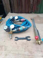 OXYACETYLENE GAS CUTTING TORCH WITH GAUGES FLASHBACK ARRESTORS AND OXYGEN HOSE for sale  Shipping to South Africa