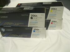 Set of 4 Genuine HP 206A Toners CYMK W2110A W2111A W2112A W2113A M255 MFP M282, used for sale  Shipping to South Africa