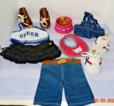 Build A Bear Clothing Lot, outfits, shoes, food bowl food skirt bib overalls for sale  Shipping to South Africa