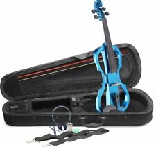 Violino elétrico Stagg Futuristic 4/4 com estojo e fones de ouvido - Azul metálico comprar usado  Enviando para Brazil