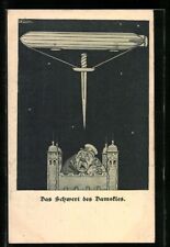 Ww1 postcard zeppelin for sale  MALVERN