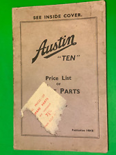 Austin price list for sale  SUTTON-IN-ASHFIELD