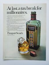 Passport Blended Scotch Whisky Rocks Glass 1969 anúncio impresso vintage comprar usado  Enviando para Brazil