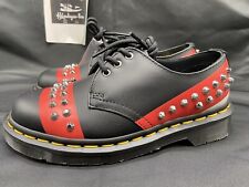 Dr. Doc Martens 1461 Stud Hero Backhand Oxford Black Red Men’s Sz 4 Women Size 5 for sale  Shipping to South Africa