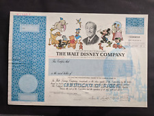 Walt Disney Corporation SPECIMEN DIS Common Stock Certificate for sale  Phillipsburg