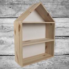 Large Wooden House Shaped Display Shelf | 32 x 12 x 44 cm | Wall-Mounted Decor for sale  Shipping to South Africa