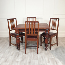 Mesa de comedor victoriana de madera maciza con cuatro sillas - F283, usado segunda mano  Embacar hacia Argentina