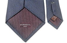 Dormeuil Paris Silk Necktie Designer Tie Woven Polka Dot Brown ITALY 60" x 3.5", used for sale  Shipping to South Africa