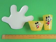 Usado, Conjunto de prato Disney Mickey Mouse 3 luvas brancas prato de mão tigela copo -  comprar usado  Enviando para Brazil