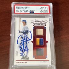 2021 Panini Flawless Mastercraft - Robin Yount 14/20 PSA 8 Auto 10, used for sale  Shipping to South Africa