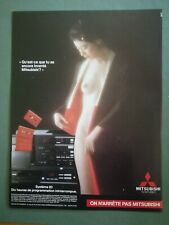 PUB ANCIENNE ADVERT CLIPPING années 80 Chaine HIFI Mitsubishi chargeur K7 d'occasion  Angers-
