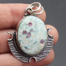 Ruby Fuchsite Unique Pendant Handcrafted Silver Plated Valentine Gift 1.6" for sale  Shipping to South Africa