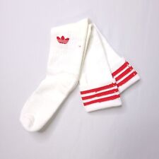 Calcetines de tubo Adidas de colección años 80 blancos rojos a rayas nuevo sin etiquetas segunda mano  Embacar hacia Mexico