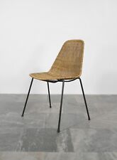 Używany, Vintage Tkany wiklinowy kosz Krzesło do jadalni GianFranco Legler Pierantonio Bonaccina na sprzedaż  PL