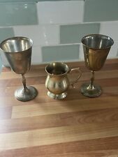 Silver plated goblets for sale  THETFORD