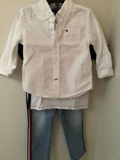 Camiseta pulôver e jeans Tommy Hilfiger bebê menino 24M 3 peças roupa botão branco comprar usado  Enviando para Brazil
