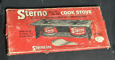 Vintage Sterno Double Service Cook Stove #46 Camping Hunting Outdoor Heat +Box for sale  Shipping to South Africa