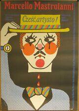 SALUT L'ARTTISTE / Mastroianni - FLISAK -  POLISH MOVIE POSTER 1975 A1, używany na sprzedaż  PL