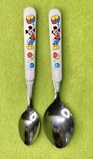2 cucharas vintage de souvenir de Mickey Mouse para bebés niños JAPÓN segunda mano  Embacar hacia Argentina