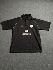 Camisa polo Guinness para hombre talla L algodón comerciantes top de rugby negra azul segunda mano  Embacar hacia Mexico