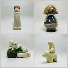 Lote de 4 figuras vintage de adornos y decoración (usadas) diseño de cerámica pintada segunda mano  Embacar hacia Argentina