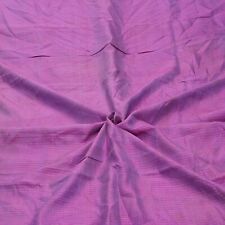 Vintage Púrpura Dual Tono Seda Pura Cuadros Sari Retazos 4.6m Manualidades Tela segunda mano  Embacar hacia Argentina