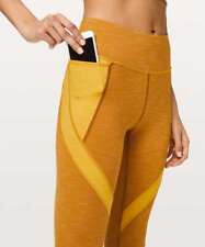 Lululemon Early Extension High-Rise Tight *28" Heathered Fools Gold Pockets Sz 4, used for sale  Oakland