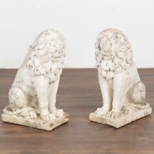 Pair carved lion for sale  Round Top