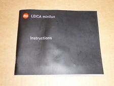 Leica minilux instruction for sale  BEAULY