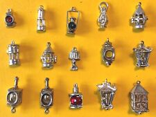 LAMPS and LANTERNS Vintage sterling silver bracelet charms comprar usado  Enviando para Brazil