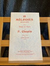 Chopin mélodies partition d'occasion  Rennes