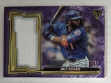 AMED ROSARIO Mets 2020 Topps hilos triples reliquias jumbo individuales amatista/27  segunda mano  Embacar hacia Argentina