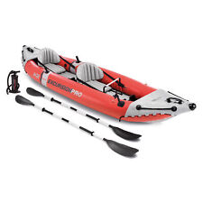 Intex Excursion Pro Inflatable 2 Person Vinyl Kayak with 2 Oars and Pump, Red for sale  Lincoln
