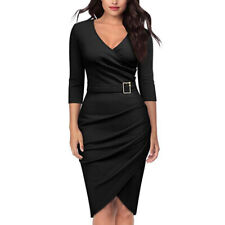 Blusa Feminina inapelável Lady Festa Com Cinto Vestido envelope 3/4 Manga bodycon decote em V Vestido Midi comprar usado  Enviando para Brazil