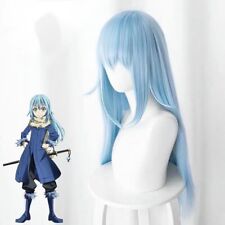 Pelucas largas azul claro cabello liso resistente al calor cosplay anime Rimuru Tempest segunda mano  Embacar hacia Argentina