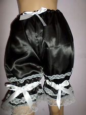 Black satin white for sale  LEIGH