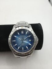 Relógio de pulso masculino prata azul fóssil resistente à água quartzo 100M comprar usado  Enviando para Brazil