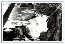 Cartão postal fotográfico 1951 Menominee Indian Rainbow Falls antigo Wisconsin WI RPPC comprar usado  Enviando para Brazil