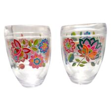 Tervis Boho Floral Chic MultiColor Floral Insulated Tumbler 9oz Stemless Wine 2 for sale  Shipping to South Africa