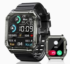 Reloj inteligente militar para hombre (responder/hacer llamadas) rastreador de fitness táctico resistente segunda mano  Embacar hacia Argentina