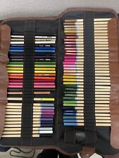 Lote de 59+ lápices de colores madera arte multicolor Prismacolor & UBrands con estuche enrollable segunda mano  Embacar hacia Argentina