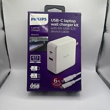 Carregador de parede para laptop Philips DLP6111C/37 branco 67,5 Watts USB-C com cabo de carregamento comprar usado  Enviando para Brazil
