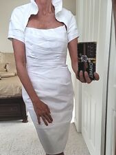 Vestido de noiva David’s branco sem alças com jaqueta tamanho 10 frete grátis  comprar usado  Enviando para Brazil