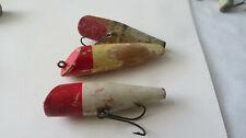 Used, FISHING LURE  3 UNBRANDED  ABOUT 2½"  VINTAGE  WOOD ZIG ZAG for sale  Las Vegas