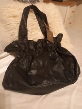 Large Black Slouchy Faux Leather Shopper Bag Hardly Used VGC for sale  LEEDS
