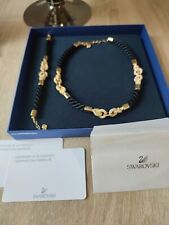 swarovski necklace and bracelet set Black Gold Woman Ladies, used for sale  CLACTON-ON-SEA
