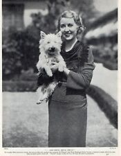 WESTIE WEST HIGHLAND WHITE TERRIER 1934 DOG PRINT FILM STAR MISS GENEVIEVE TOBIN usato  Spedire a Italy